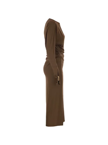 Rochie midi Max Mara drapată maro