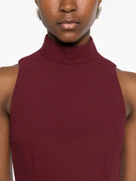 Rochie maxi Rotate Birger Christensen cu volane de costum roșu