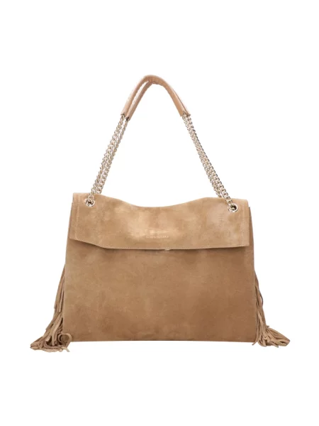 Torebka Orciani skórzana beżowa