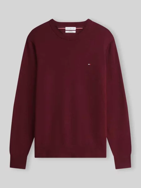 Tommy Hilfiger Sweter Bordowy czerwony