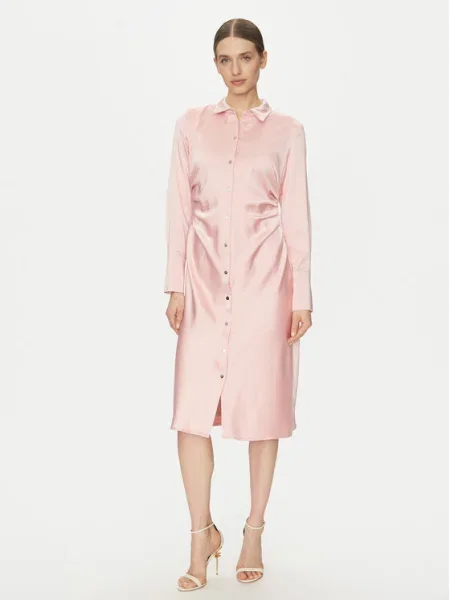 DKNY Rochie tip cămașă roz