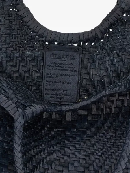 Geantă shopper Dragon Diffusion din piele albastru
