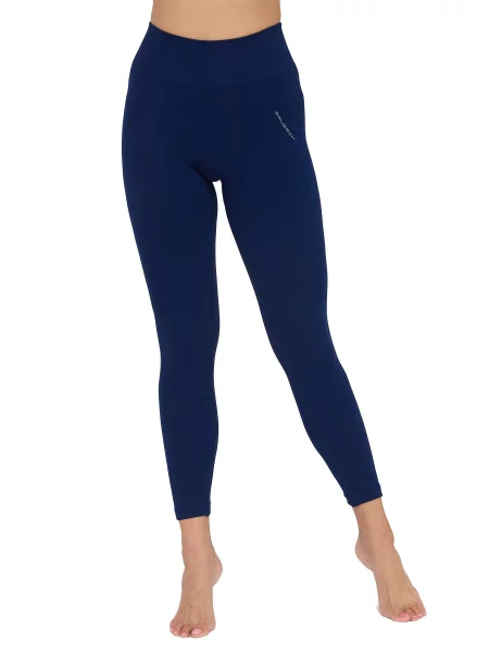 Legginsy z wysokim stanem Brubeck CASUAL niebieskie