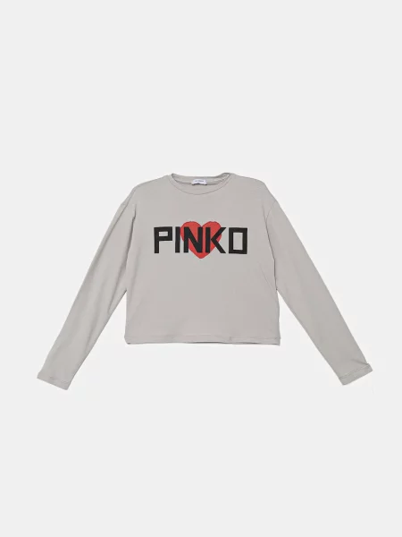 Pinko Dječja majica dugih rukava siva