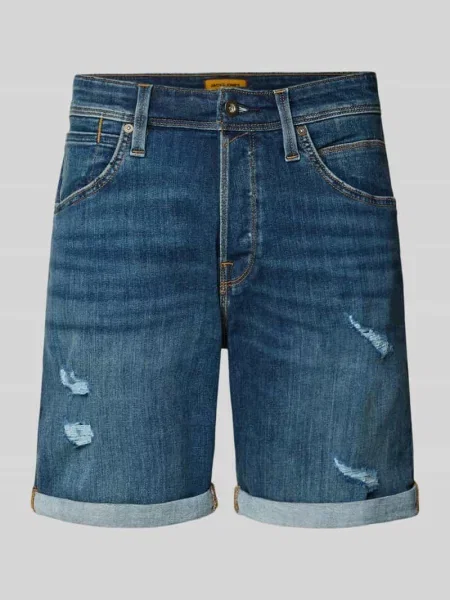 Szorty jeansowe o kroju regular fit z 5 model ‘RICK’ Jack & Jones granatowe