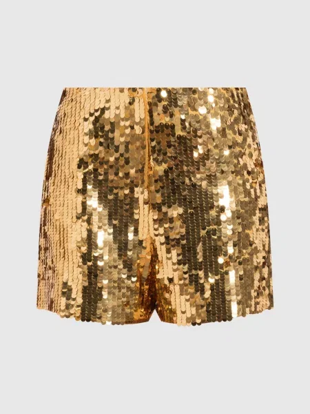 Золотисті шорти з паєтками Carolina Herrera