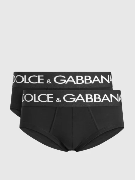 Комплект трусиков Dolce&gabbana с принтом черный