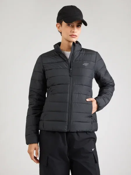 4F Geacă sport gri închis negru
