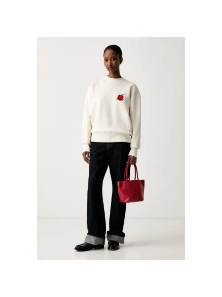 MSGM bluza z bawełną beżowa