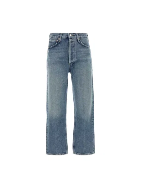 Jeansy straight leg Agolde niebieskie
