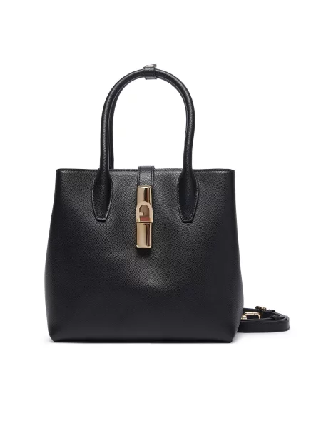 Geantă shopper Furla din piele negru