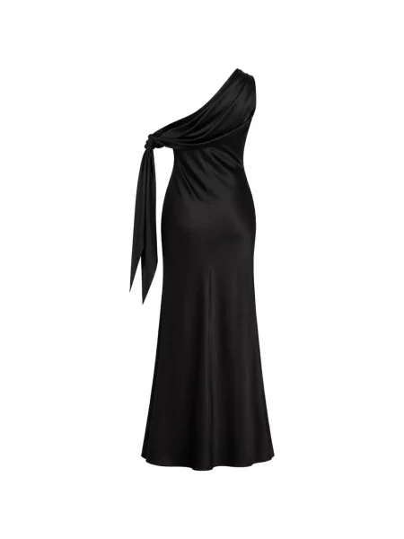 Rochie The Sei asimetrică drapată negru