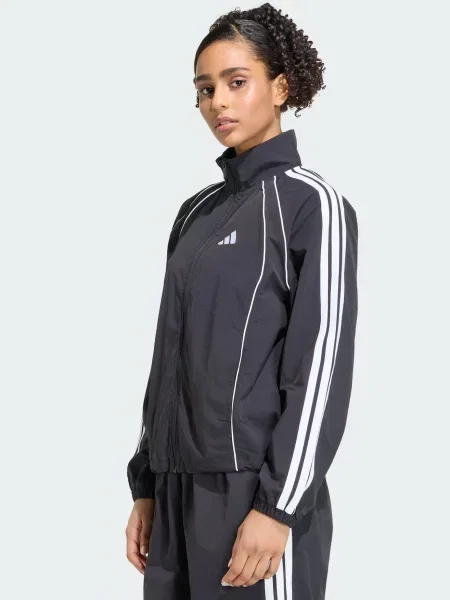 ADIDAS SPORTSWEAR Jakna za vježbanje Iconic crna bijela