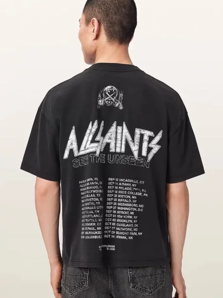 AllSaints tricou pentru bărbați din CHROMIUM negru