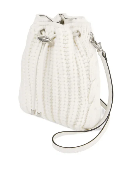 Geantă Jimmy Choo tricotate alb