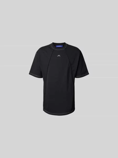 T-shirt o kroju regular fit z ozdobnymi szwami A-cold-wall* czarna