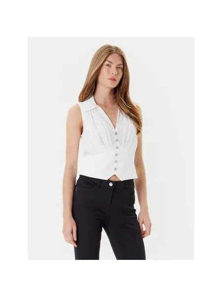 Morgan Τοπ Slim Fit λευκό
