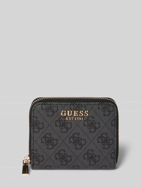 GUESS Portfel Laurel Kobiety wzorzysty ONE SIZE czarny