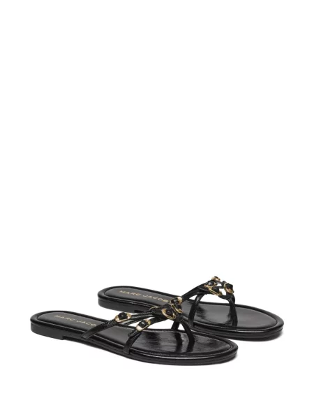Sandale Marc Jacobs din piele cu cataramă negru