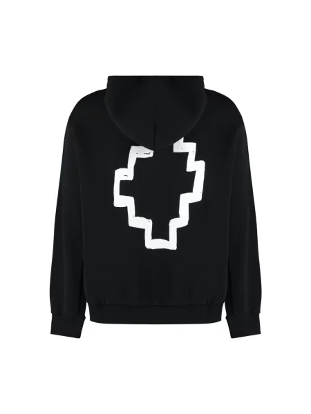 Bluza z kapturem Marcelo Burlon z kapturem z nadrukiem czarna