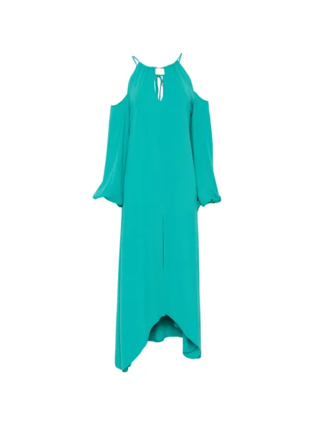 Lung rochie midi Le Rjtange asimetrică verde