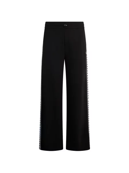 Pantaloni Philipp Plein cu dungi alergare negru