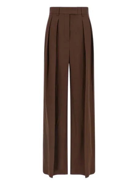 Pantaloni Brunello Cucinelli plisate maro