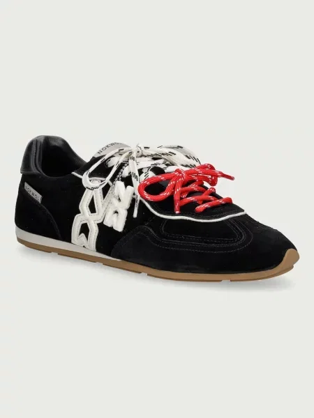 Nokwol Method Black Suede sneakers pentru femei din piele întoarsă negru