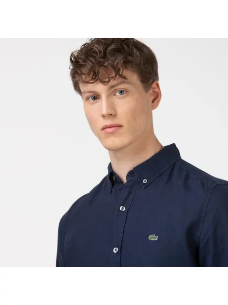 Lacoste сорочка чоловіча синя