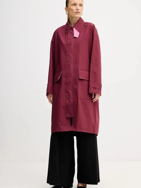 Kenzo płaszcz bordowy