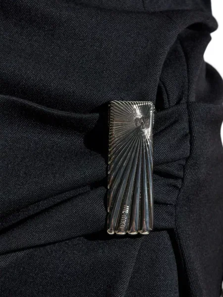 Rochie mini The Attico cu crăpătură de costum negru
