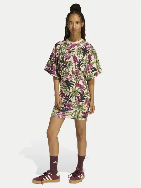 Adidas Повсякденна сукня Farm Rio Кольоровий Oversize