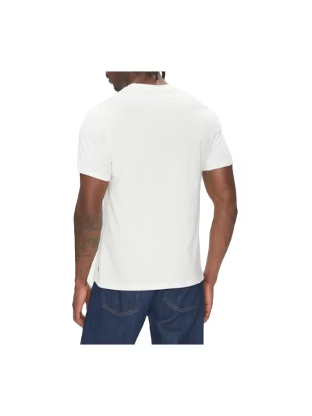 T-shirt z nadrukiem etykiety Levi's biała