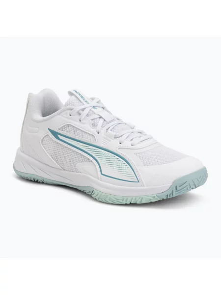 Обувки за хандбал PUMA Accelerate Pro 4 Game On puma white/baltic sea blue/fresh water бяло