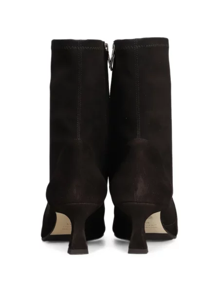 Botine The Seller din piele de căprioară maro
