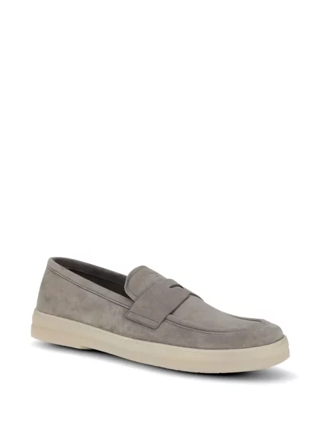 Pantofi loafer Prada din piele gri