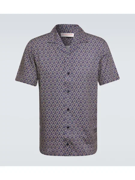 Srajca Orlebar Brown s potiskom modra