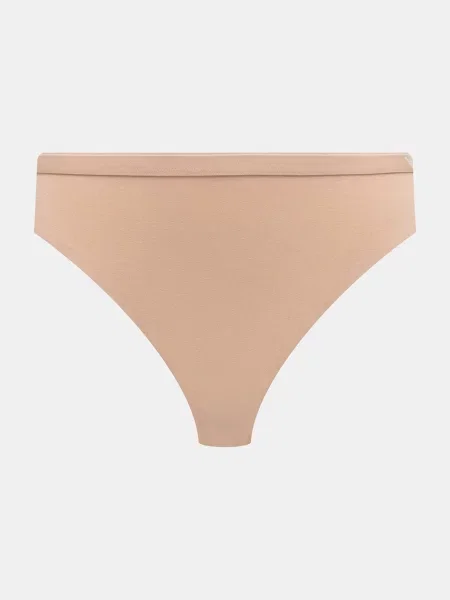 Emporio Armani Underwear nohavičky dámske s bavlnou béžová