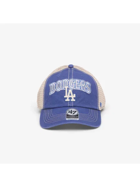 Шапка с козирка 47 brand MLB Los Angeles Dodgers синьо с апликация бежово