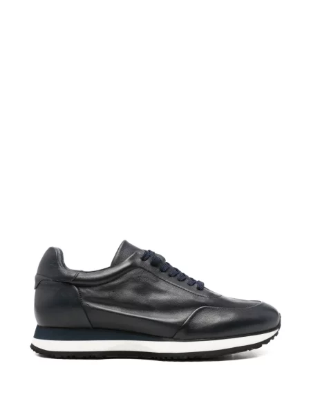 Sneakerși John Harrison din piele albastru