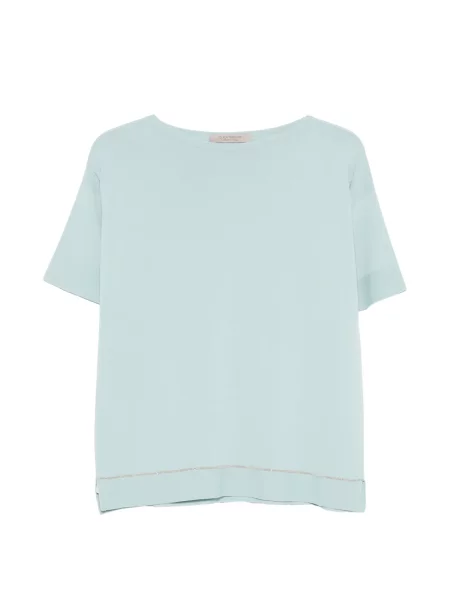 Top D.exterior scurt albastru