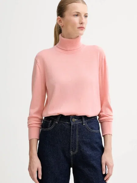 Calvin Klein Svetr s příměsí vlny růžový