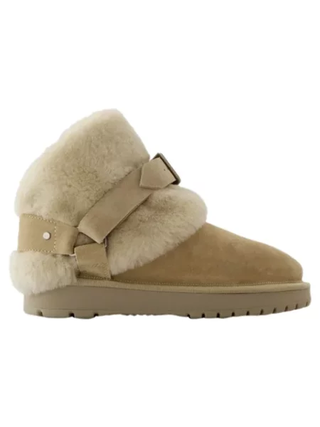 Botki Burberry skórzane beżowe