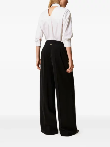 Pantaloni Twinset plisate negru