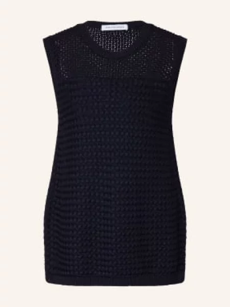 Pletený pletený top Iris Von Arnim modrý