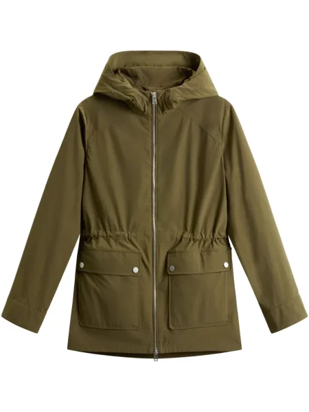 Geacă Woolrich cu glugă verde