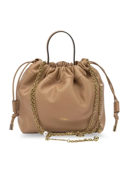 Torebka Chloe skórzana beżowa