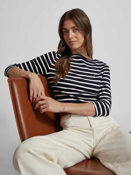 Bluzka z rękawem o dł. z dekolt w łódkę Model NEW CODY Tommy Hilfiger