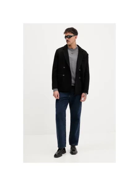 Sweter Diesel wełniany szary