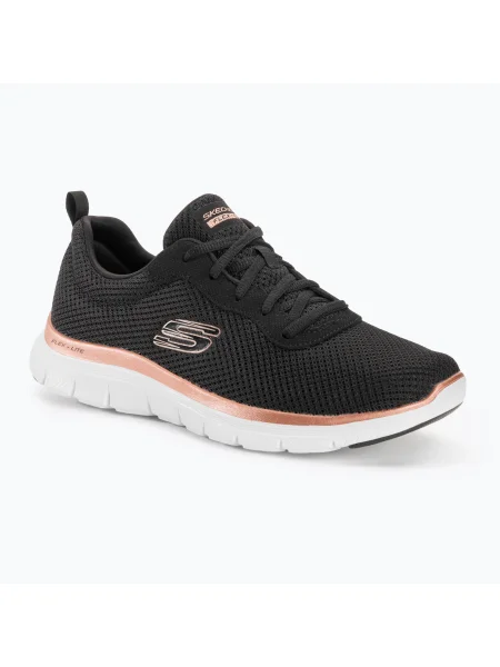 Dámska tréningová obuv SKECHERS Flex Appeal Brilliant View black/rose gold čierna